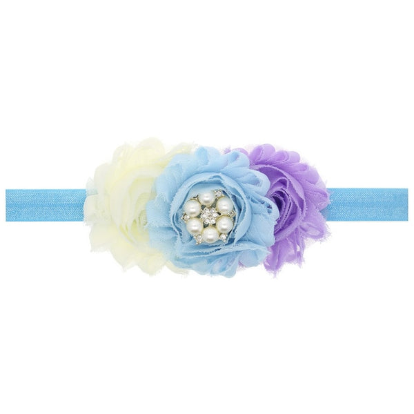 3-flowers Baby Headband