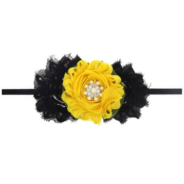 3-flowers Baby Headband