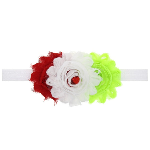 3-flowers Baby Headband