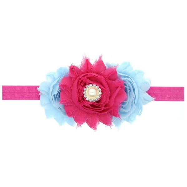 3-flowers Baby Headband
