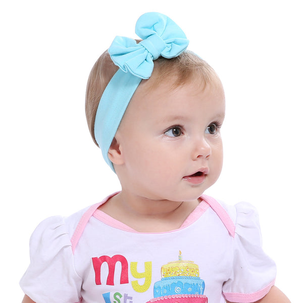 Cotton Blue Baby Headband