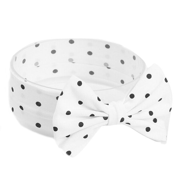 White Dot Baby Headband