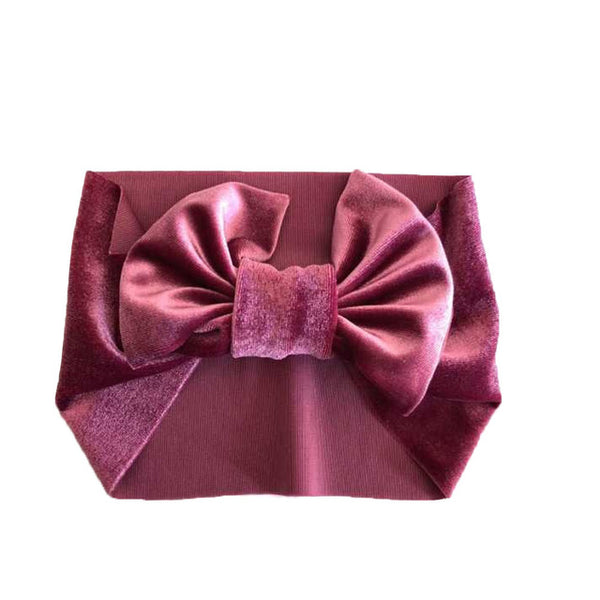 Green Pleuche Baby Headband