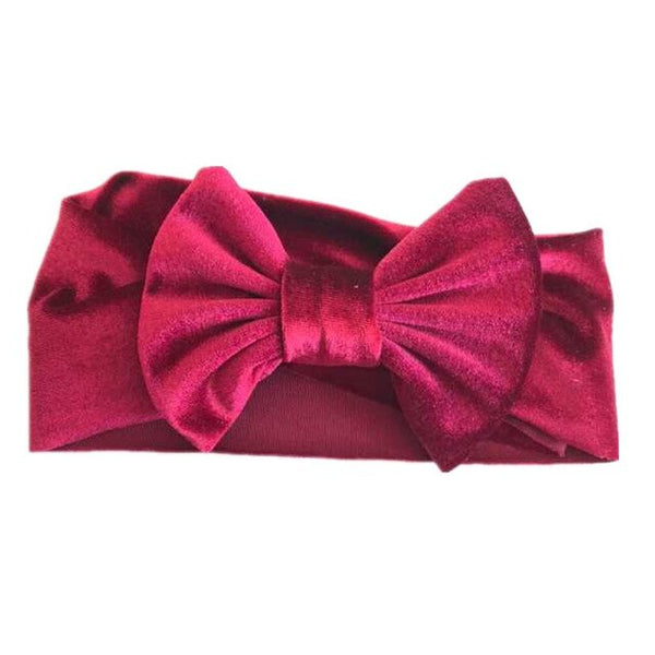 Green Pleuche Baby Headband